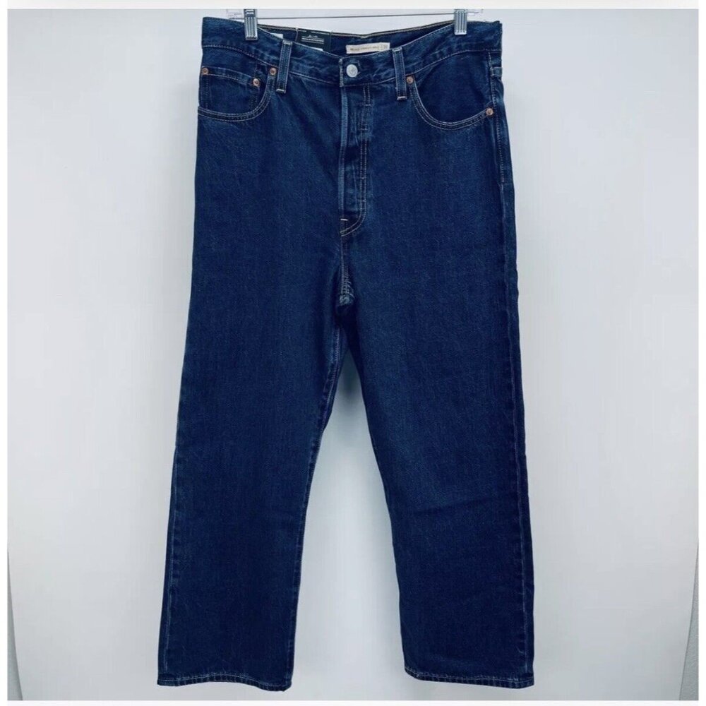 Levi’s Jeans Women’s 31x27 Ribcage Straight Leg Ankle Super High Rise Blue New - Picture 2 of 12